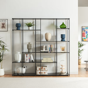 Estantería de pie Rælingen Negra [en.casa]