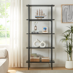 Estantería de pie Samnanger Negra [en.casa]