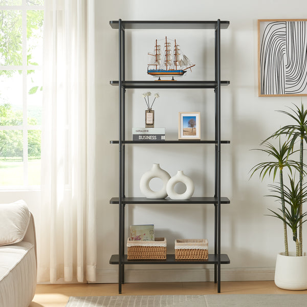 Estantería de pie Samnanger Negra [en.casa]