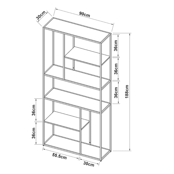 Estantería de pie Vehmaa [en.casa]