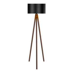 Lámpara de pie Rochester 1xE27 20 W MDF PVC textil 19 x 37 cm varios colores [lux.pro]