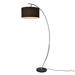 Lámpara de pie Steiermark 153 cm E27 60W Negro lux.pro
