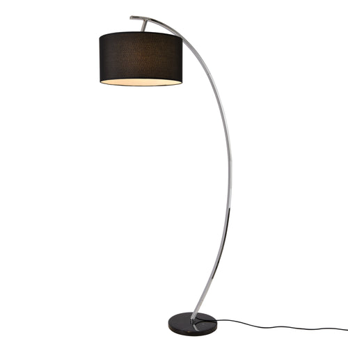 Lámpara de pie Steiermark 153 cm E27 60W Negro lux.pro