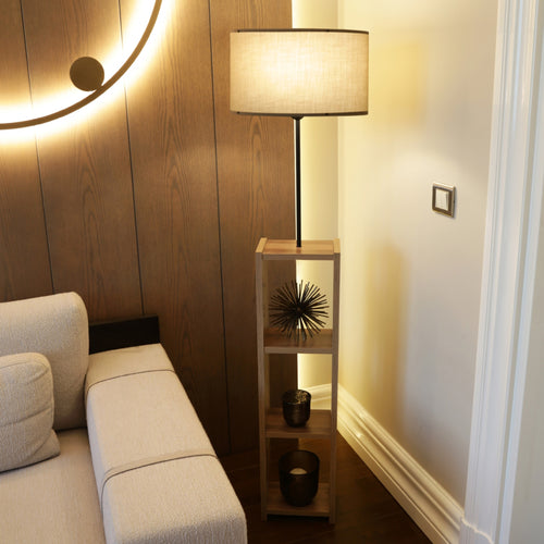 Lámpara de pie Redditch Beige [lux.pro] - premiumXL