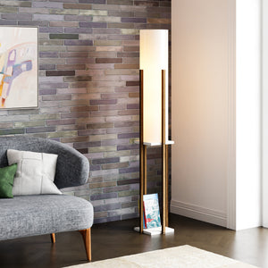 Lámpara de pie Gisborne con estante [lux.pro] - premiumXL