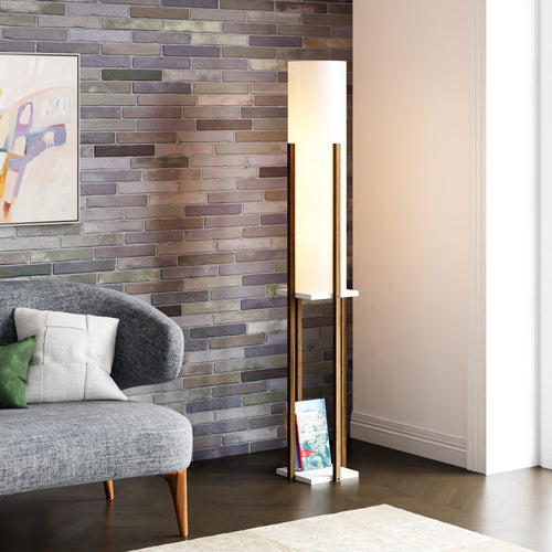 Lámpara de pie Gisborne con estante [lux.pro] - premiumXL