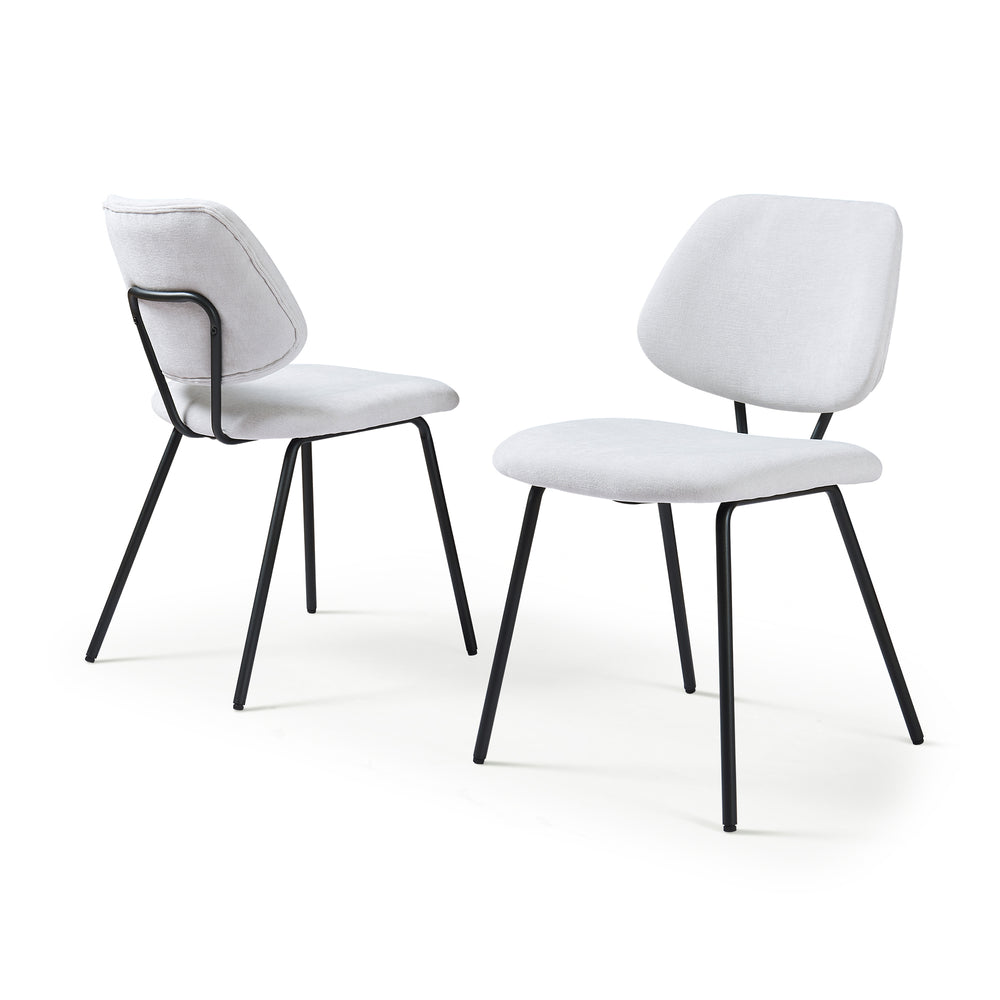 Juego de 2/4/6 sillas de comedor Köma tela acero 78x49x55cm [en.casa]
