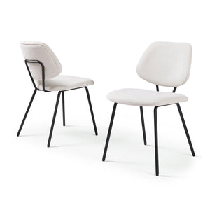 Juego de 2/4/6 sillas de comedor Köma tela acero 78x49x55cm [en.casa]