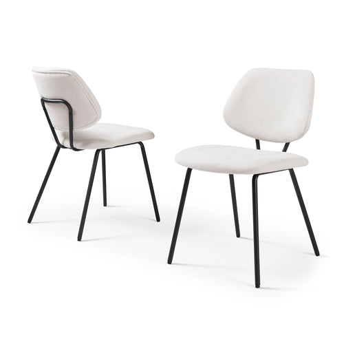 Juego de 2/4/6 sillas de comedor Köma tela acero 78x49x55cm [en.casa]