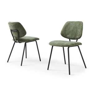 Juego de 2/4/6 sillas de comedor Köma tela acero 78x49x55cm [en.casa]