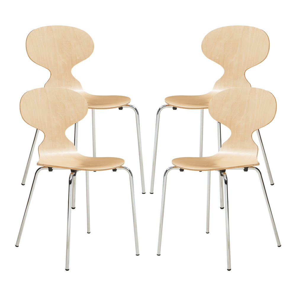 Silla de comedor Kil juego de 4 [en.casa]