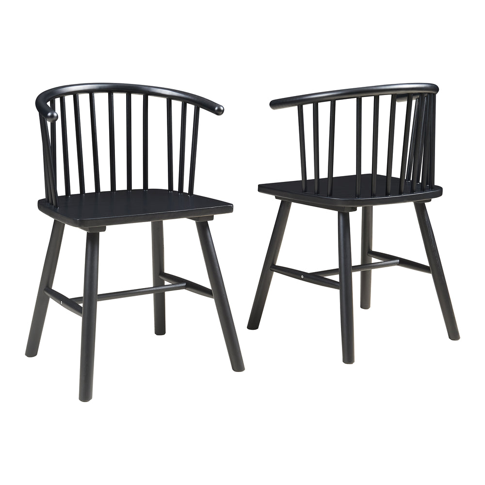 Silla de comedor Stami juego de 2 madera [en.casa]