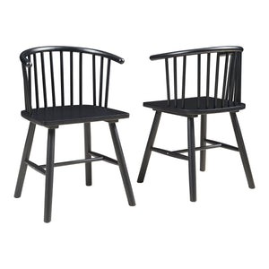 Silla de comedor Stami juego de 2 madera [en.casa]