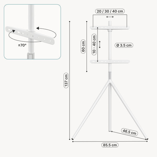 Soporte de Pie Valle para TV hasta 65" máx 40 kg - [pro.tec]