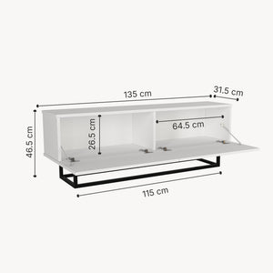 Mueble bajo para TV Nolven [en.casa]