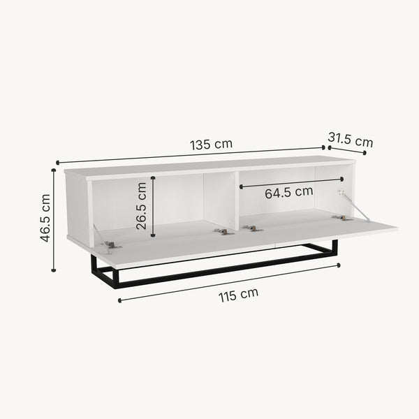 Mueble bajo para TV Nolven [en.casa]