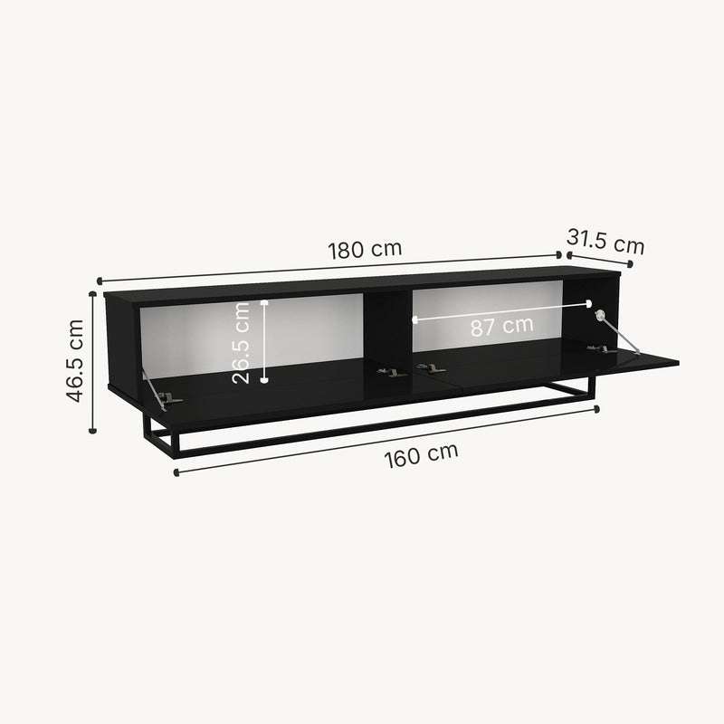 Esquema acotado Mueble bajo para TV Nolven [en.casa]