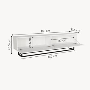 Mueble bajo para TV Nolven [en.casa]
