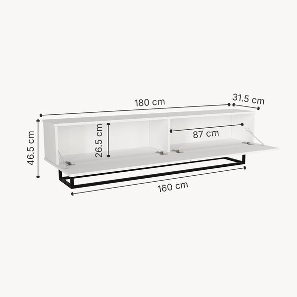 Mueble bajo para TV Nolven [en.casa]