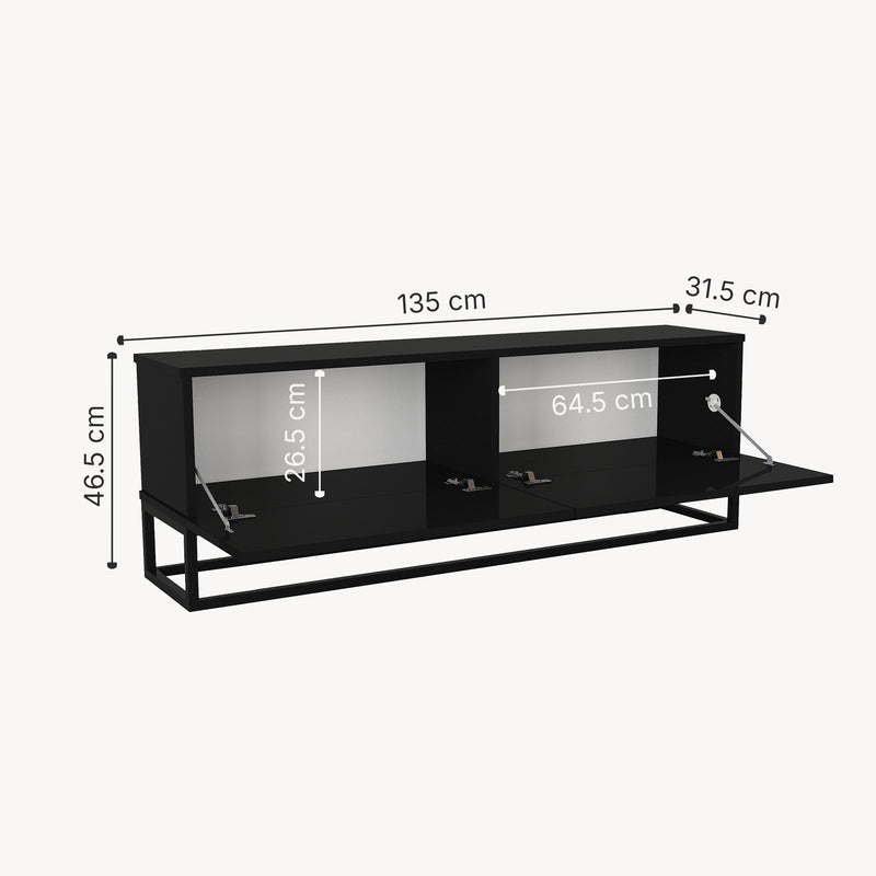 Esquema acotado Mueble bajo para TV Nolven [en.casa]