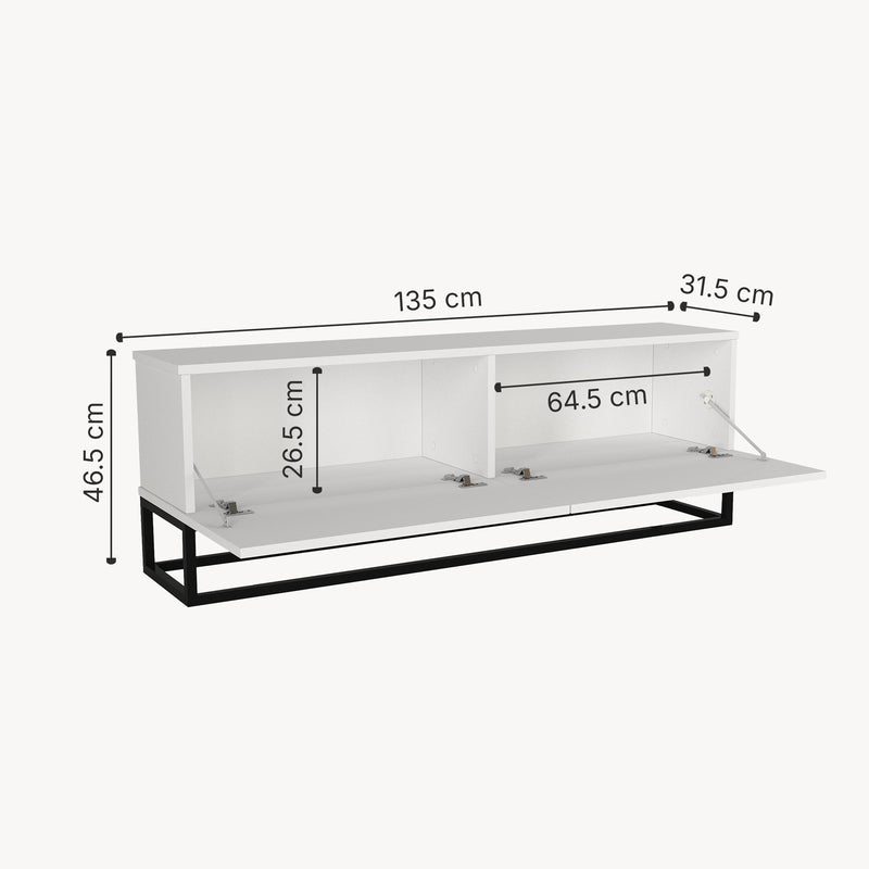 Esquema acotado Mueble bajo para TV Nolven [en.casa]