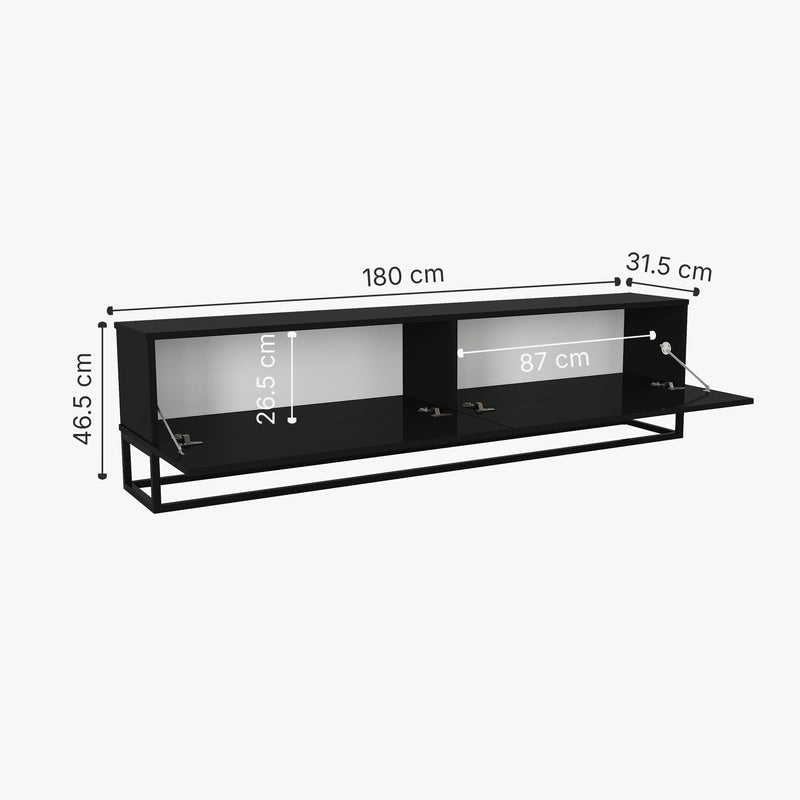 Esquema acotado Mueble bajo para TV Nolven [en.casa]