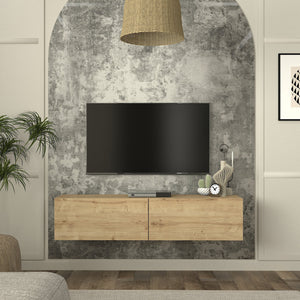 Mueble bajo de TV colgante Nolven [en.casa]