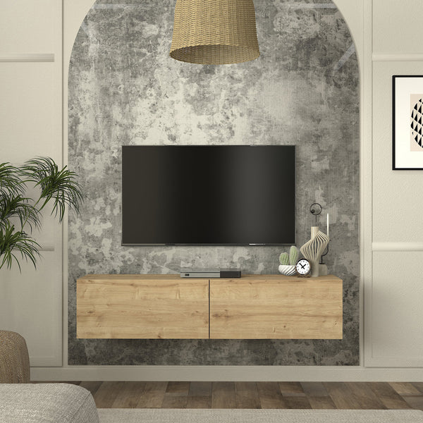 Mueble bajo de TV colgante Nolven [en.casa]