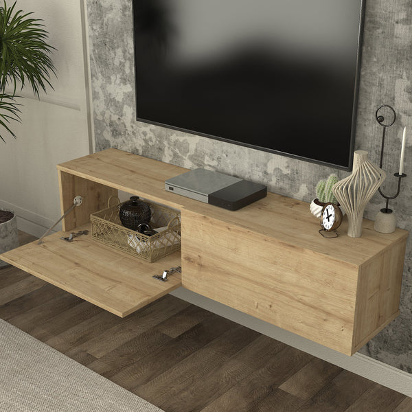 Mueble bajo de TV colgante Nolven [en.casa]