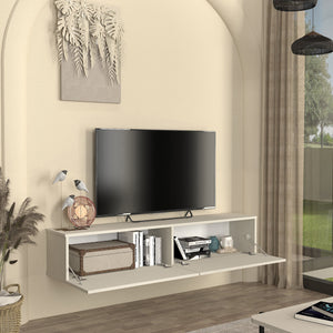 Mueble bajo de TV colgante Nolven [en.casa]