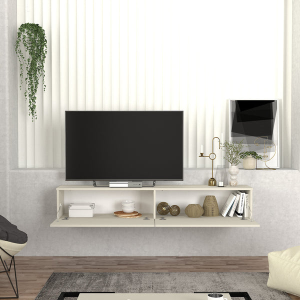 Mueble bajo de TV colgante Nolven [en.casa]