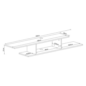 Estantería de pared para TV Støvring en varios colores [en.casa]