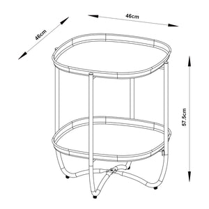 Mesa de tableta Sandefjord acero [en.casa]