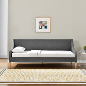 Diván 90x200 cm con o sin colchón de espuma fría Gris oscuro en.casa