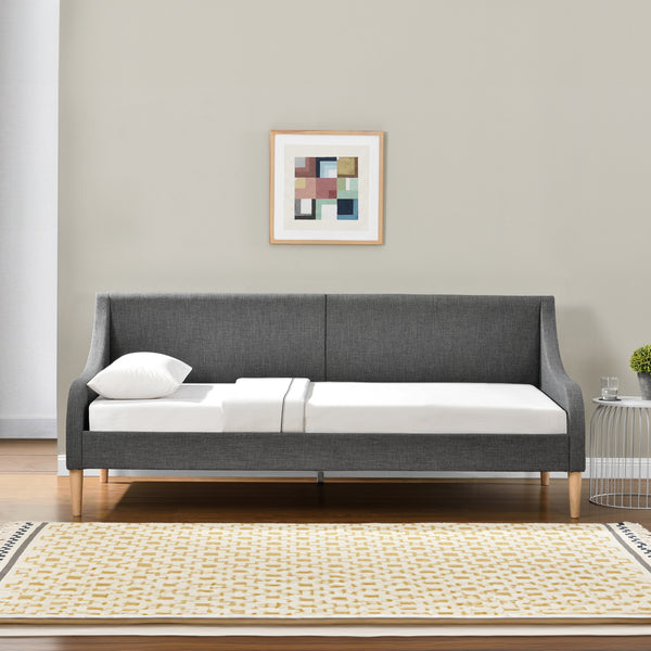 Diván 90x200 cm con o sin colchón de espuma fría Gris oscuro en.casa