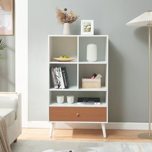 Estantería con cajón Reyljand [en.casa]