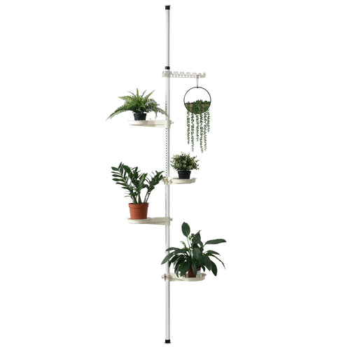 Estantería para plantas 110 - 305 cm telescópica estante para flores [en.casa] - premiumXL