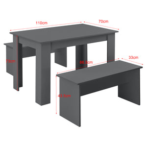 Conjunto de mesa y banco 110x70 cm en varios colores en.casa