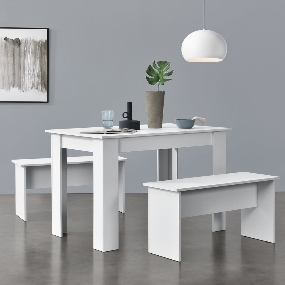 Conjunto de mesa y banco 110x70 cm en varios colores en.casa - premiumXL