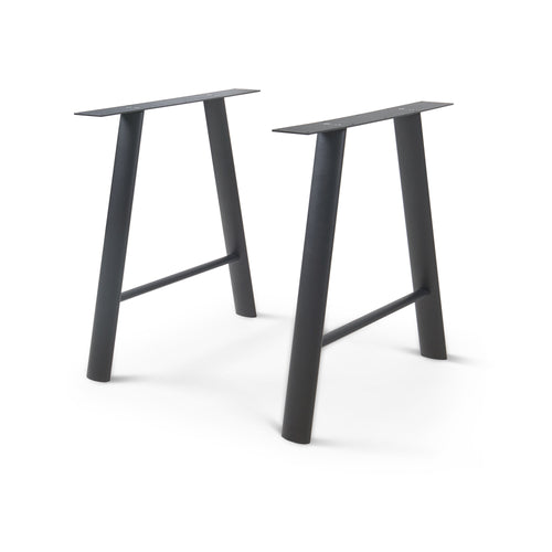 Juego de 2 estructuras de mesa Hullem acero 72x70x10 cm negro [en.casa]