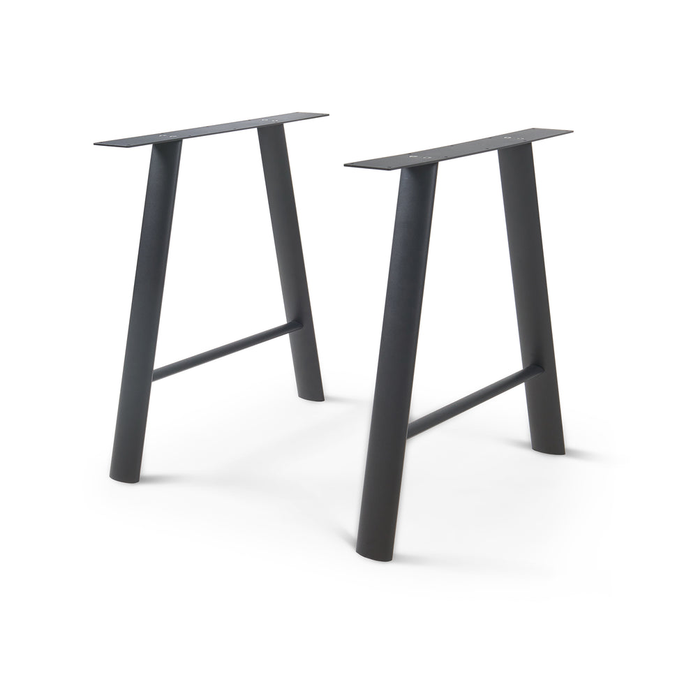 Juego de 2 estructuras de mesa Hullem acero 72x70x10 cm negro [en.casa]