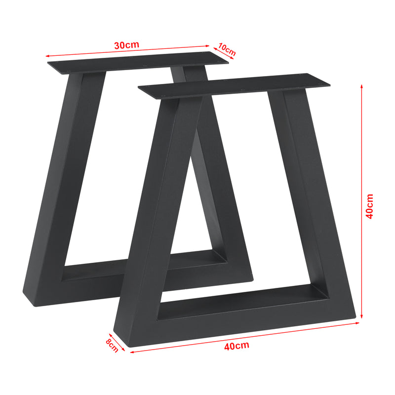 Esquema acotado Juego de 2 estructuras de mesa Greiling negro [en.casa]