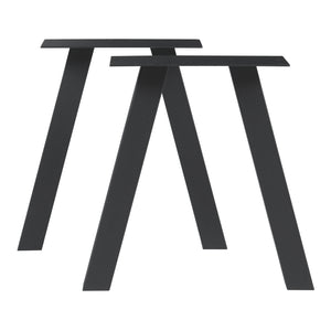 Conjunto de 2 estructuras de mesa Heustreu negro [en.casa]