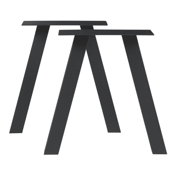 Conjunto de 2 estructuras de mesa Heustreu negro [en.casa]