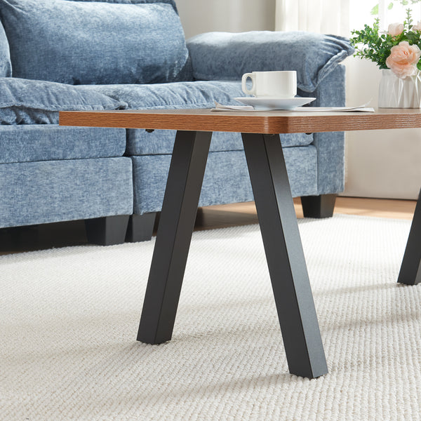 Conjunto de 2 estructuras de mesa Heustreu negro [en.casa]