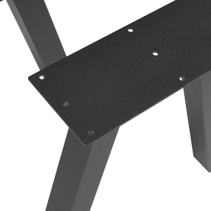 Conjunto de 2 estructuras de mesa Heustreu negro [en.casa]