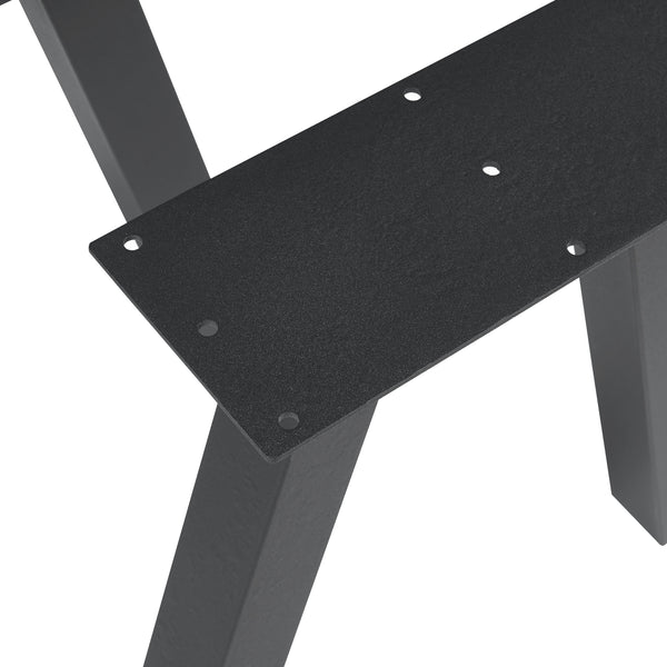 Conjunto de 2 estructuras de mesa Heustreu negro [en.casa]