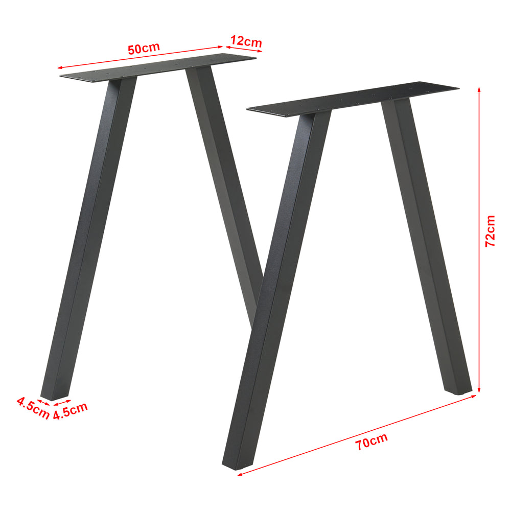 Conjunto de 2 estructuras de mesa Heustreu negro [en.casa]