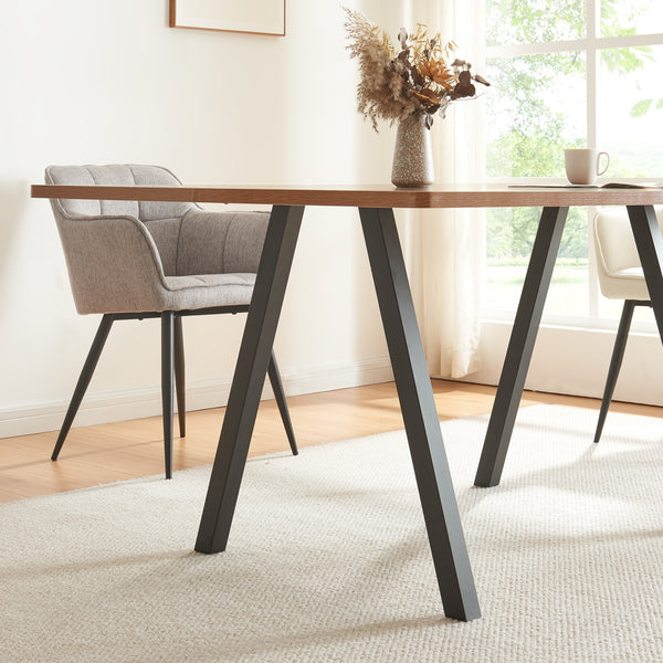 Conjunto de 2 estructuras de mesa Heustreu negro [en.casa]