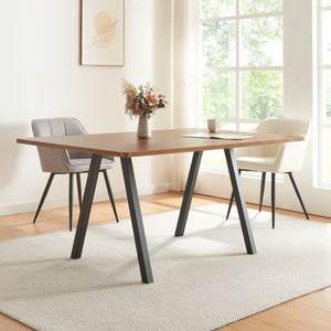 Conjunto de 2 estructuras de mesa Heustreu negro [en.casa]